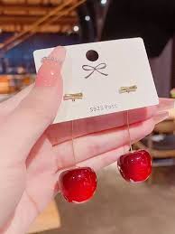 Cute Cherry Drop Earrings for Women